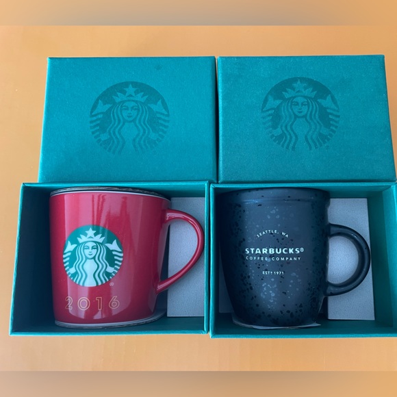 Starbucks Dining Starbucks Coffee Mug Set Red Black 89ml Poshmark
